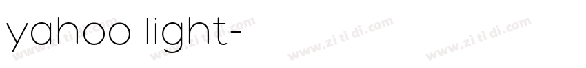 yahoo light字体转换
